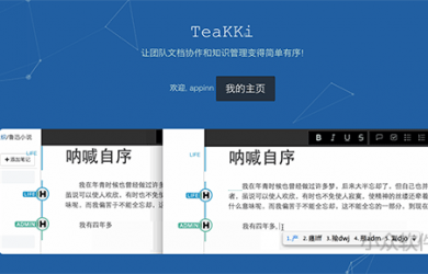 TeaKKi - 可以「直播写字」的团队文档实时协作工具[Web] 54