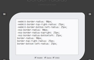 Border Radius - 在线生成 CSS3 圆角代码[Web] 8