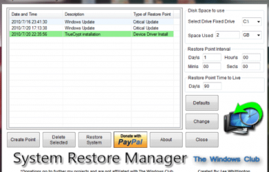 System Restore Manager - 系统还原管理器 16