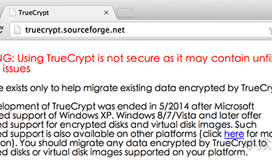 注意：使用 TrueCrypt 不再安全 21