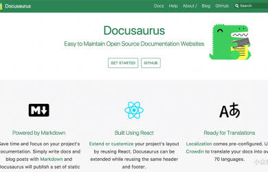 Docusaurus - 5 分钟为开源项目创建一个静态网站，文档、API 一应俱全 7
