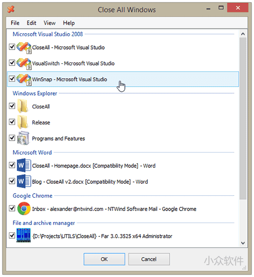 Close All Windows 2 - 快速关闭所有程序[Windows] - 小众软件