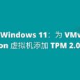 为 VMware Fusion 虚拟机添加 TPM 2.0 模块，安装 Windows 11 6