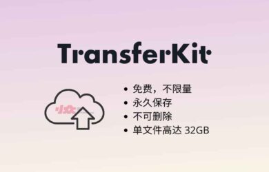 TransferKit - 不限量免费网盘，永久保存，不可删除，单文件高达 32GB 8
