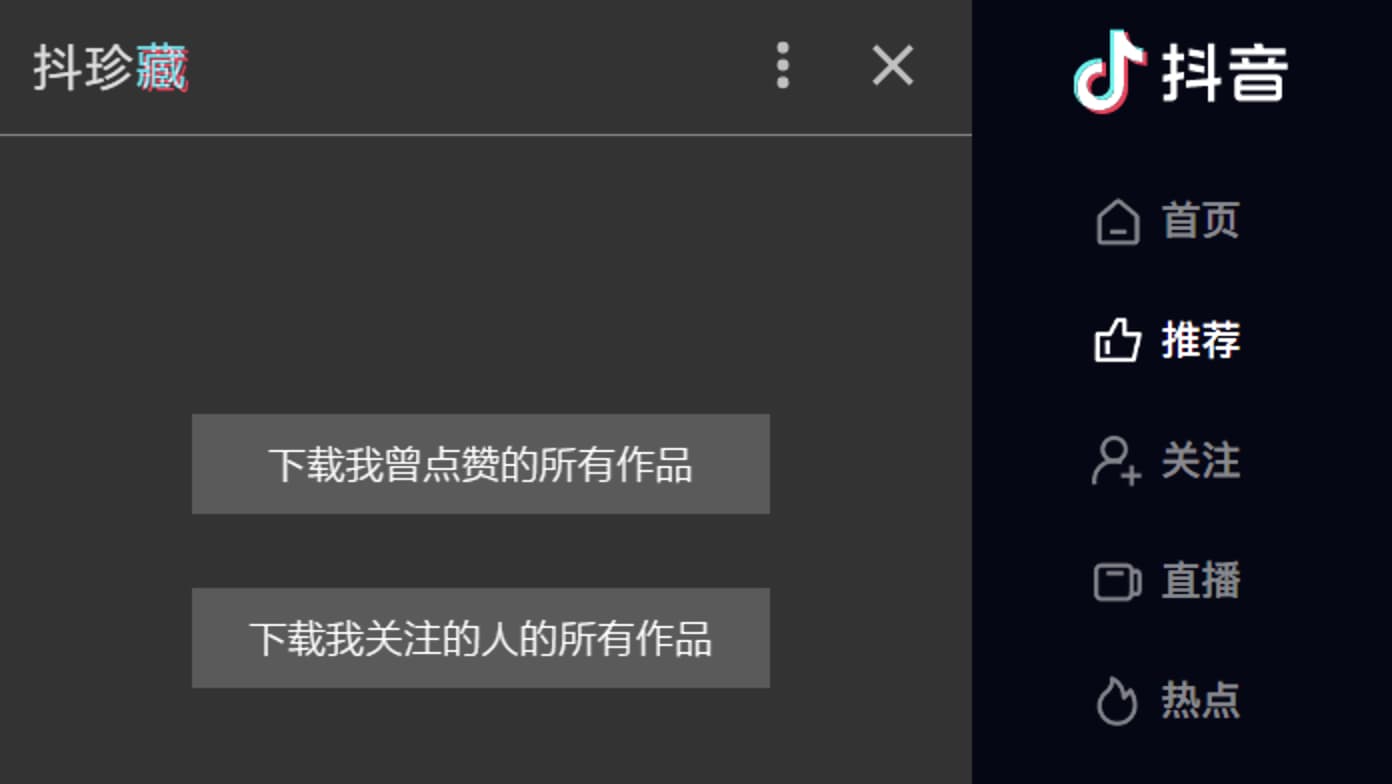 抖珍藏 - 自动下载你在抖音点赞过的所有视频和关注作者的所有视频[Chrome/Edge] 16