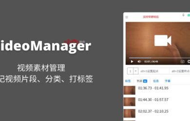 VideoManager - 视频素材管理：标记视频片段标记、分类、打标签，然后批量搜索导出[Windows] 2