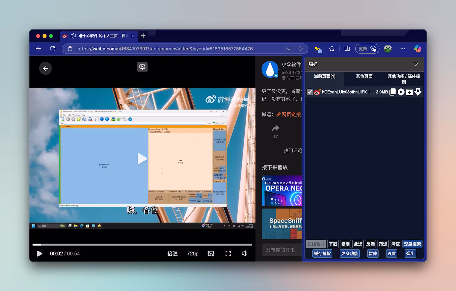 猫抓 Cat Catch 2.6.2 发布：支持侧边栏。抓取网页视频，M3U8 解析下载合并工具[Chrome/Firefox] 19
