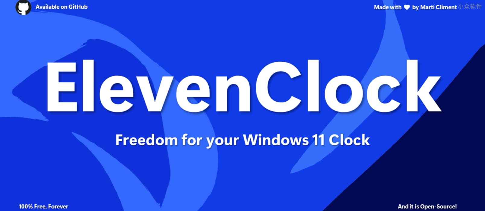 ElevenClock Windows 11 可用，50+ 功能的系统时间自定义工具 小众软件