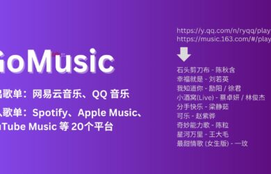 GoMusic - 导出网易云音乐、QQ 音乐歌单｜可导入Apple Music、Youtube Music、Spotify 15
