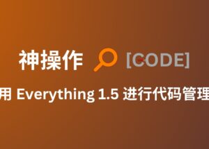 神操作：用 Everything 1.5 进行代码片段管理 9