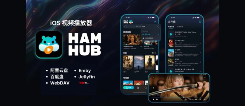 HamHub - iPhone、iPad 上的视频播放器：阿里云盘、百度盘、WebDAV、Emby、Jellyfin 5