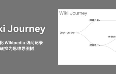 Wiki Journey - 可视化 Wikipedia 访问记录，转换为思维导图树[Chrome/Firefox] 23