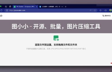 图小小 - 开源、批量，图片压缩工具，支持 JPEG、PNG、WEBP、AVIF、SVG 和 GIF 图像 8
