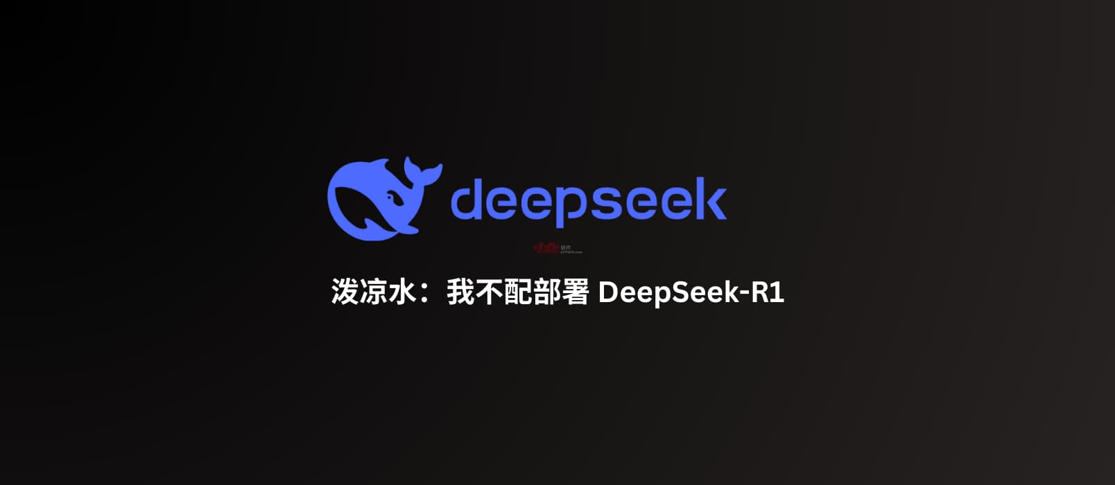 泼凉水:我不配部署 DeepSeek R1 1 泼凉水:我不配部署 DeepSeek R1 1