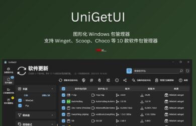 UniGetUI - 图形化 Windows 包管理器，支持Winget、Scoop、Choco 等 10 款软件包管理器 9