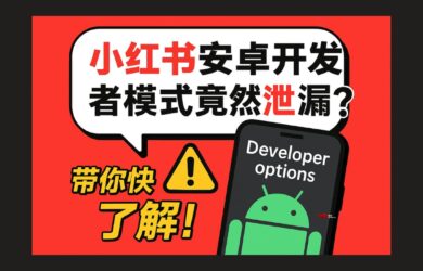 安卓小红书开发者模式意外泄漏 13