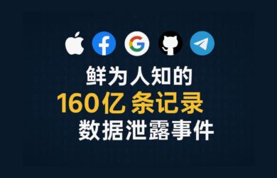 又是 Cyber​​news！鲜为人知的 160 亿条记录数据泄露事件，涉及苹果、Facebook、Google、GitHub、Telegram… 1