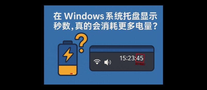 在 Windows 系统托盘显示秒数，真的会消耗更多电量吗？ 3