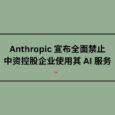 Anthropic 宣布全面禁止中资控股企业使用其 AI 服务 2