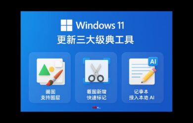 Windows 11 更新三大经典工具：画图支持图层文件、截图新增快速标记、记事本接入本地AI 12