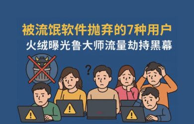 被流氓软件抛弃的 7 种用户，最后一种你绝对想不到！火绒曝光鲁大师流量劫持黑幕 1
