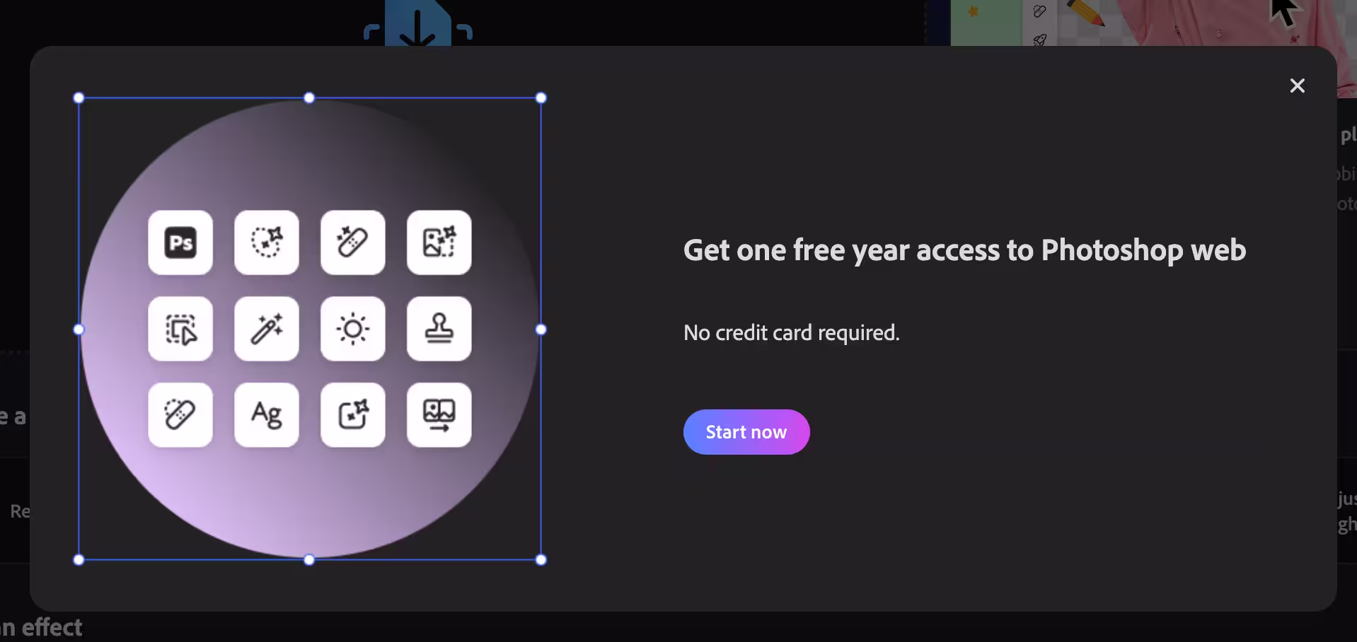 Adobe 发布网页版 PhotoShop。12 月 8 日前注册免费12个月  4