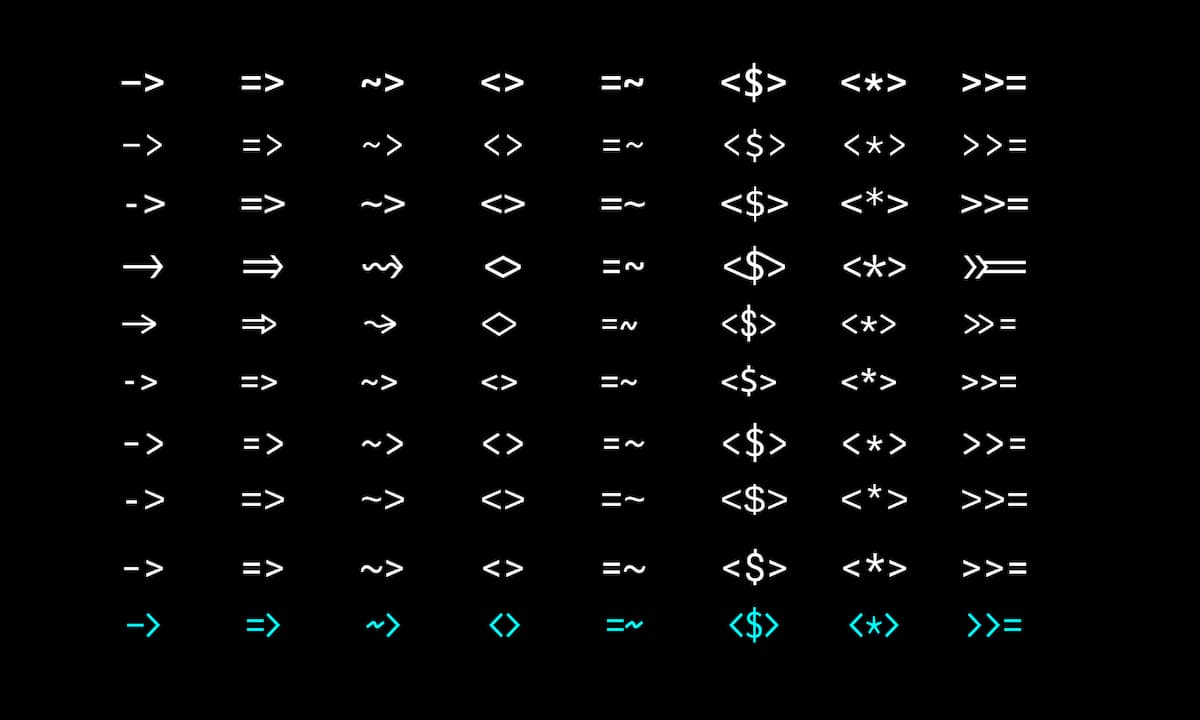 Myna - 专为编程设计的开源等宽字体，让符号更自然 3