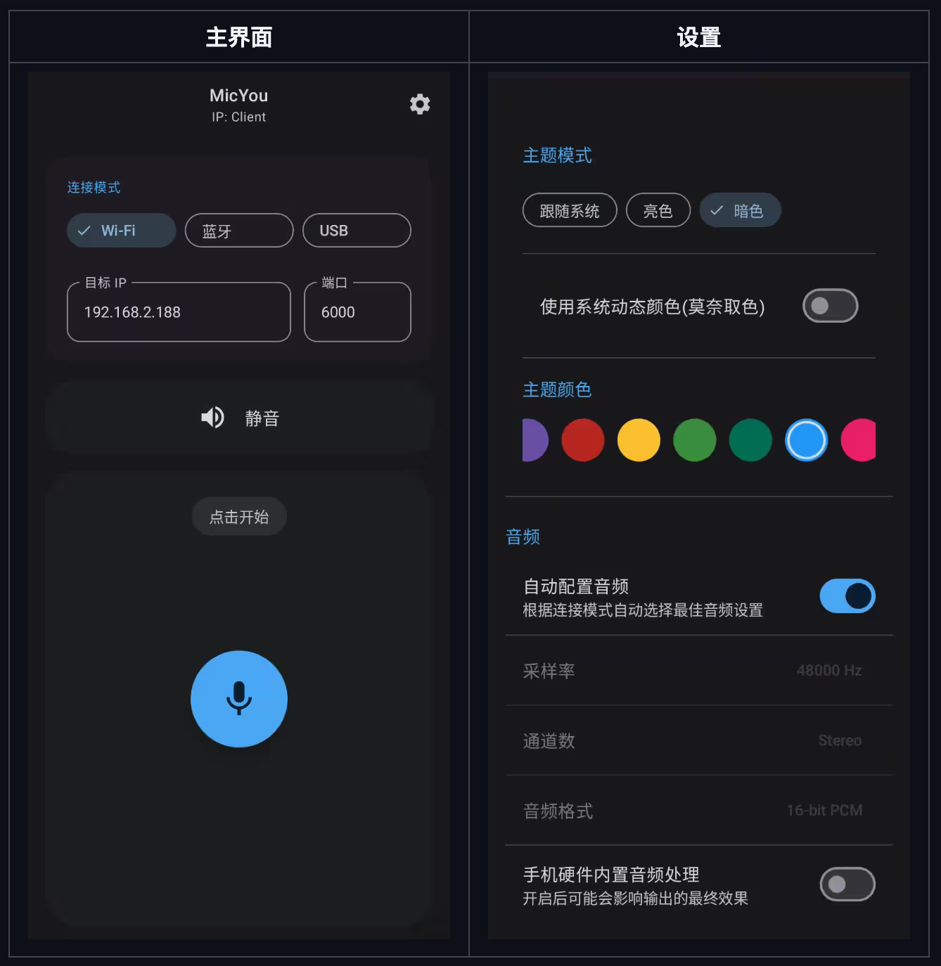 MicYou - 将 Android 手机变成电脑无线麦克风[跨平台] 2