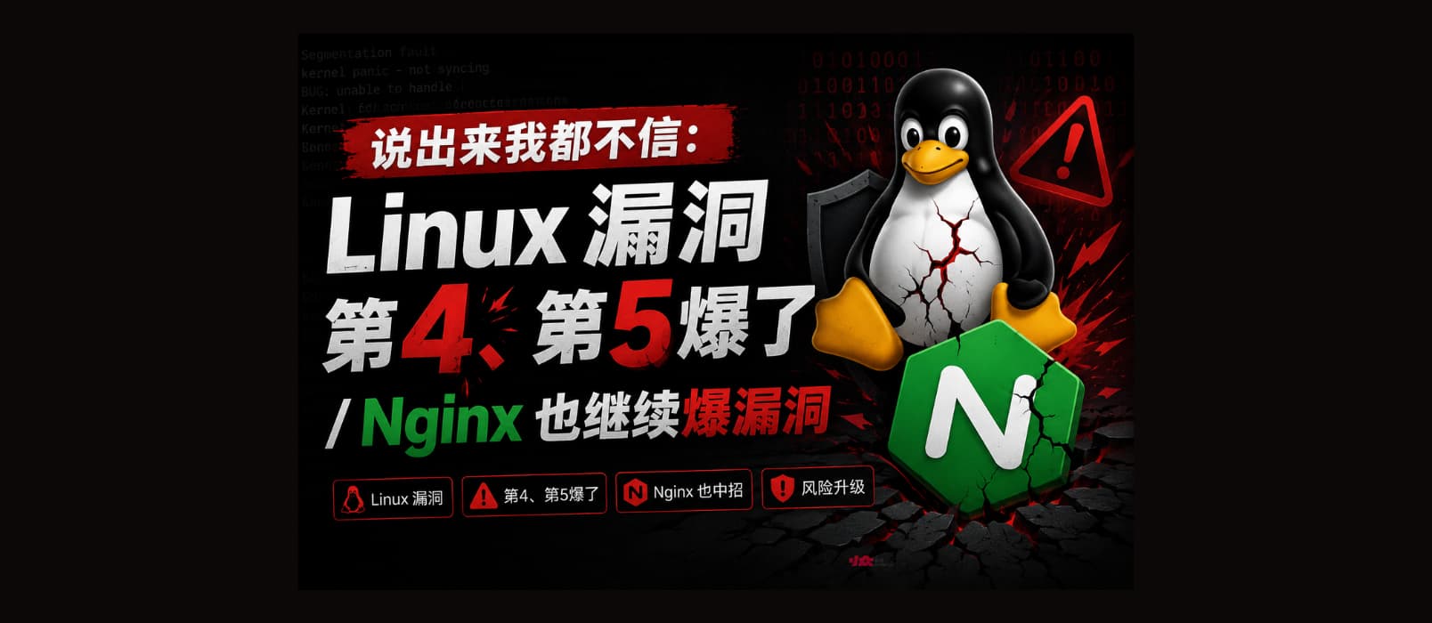 说出来我都不信：Linux 漏洞第4、第5爆了 / Nginx 也继续爆漏洞 5