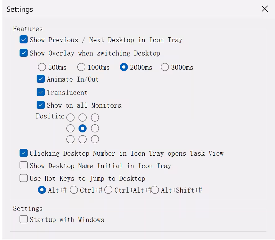 Windows 虚拟桌面助手：在任务栏托盘显示当前虚拟桌面编号 6