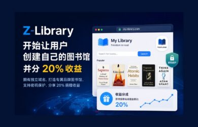 Z-Library 开始让用户拥有自己的私有图书馆，不用服务器，还分 20% 收益 9