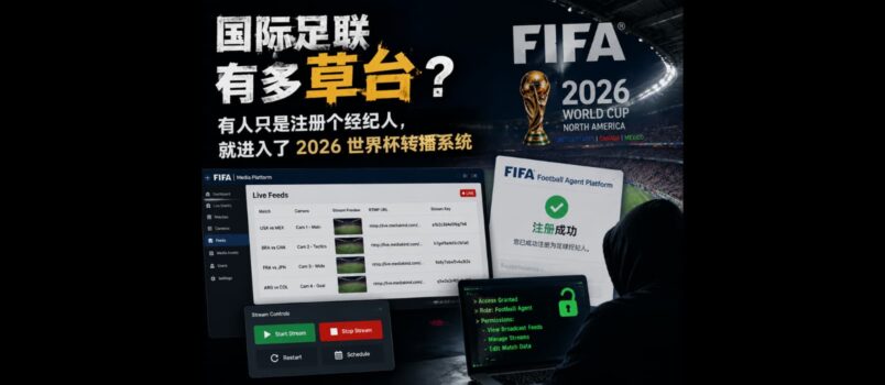 国际足联有多草台？有人只是注册个经纪人，就进入了 2026 世界杯转播系统 5