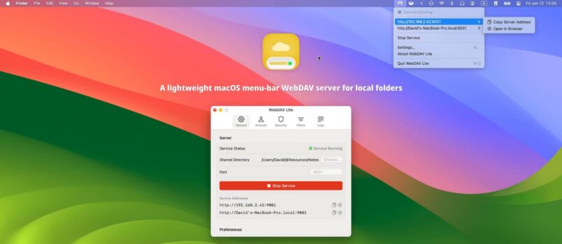WebDAV Lite – macOS 上的 WebDAV 服务器 1