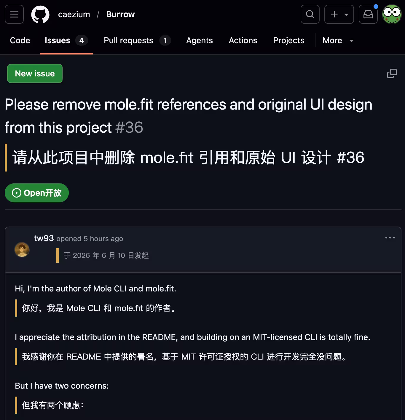 MIT 开源工具遭遇「抄袭」争议，Mole 作者因“免费替代品”宣传考虑闭源 3