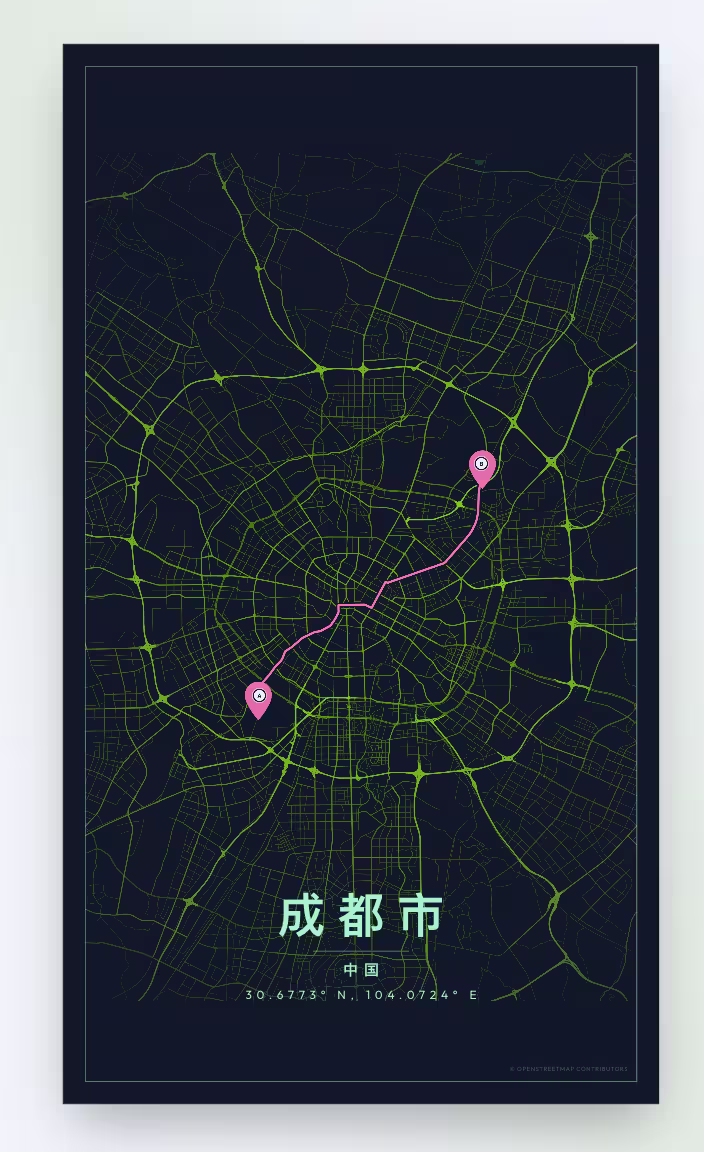 MapToPoster JS – 低调又有范儿的地图海报 4