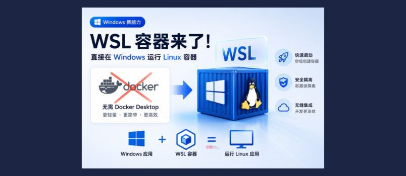 告别 Docker Desktop：微软发布 WSL 容器公测版，Windows 原生支持 Linux 容器 4