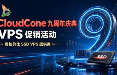 CloudCone 九周年庆典 VPS 促销活动｜高性价比 SSD VPS 提供商，最低 124 元/年 8
