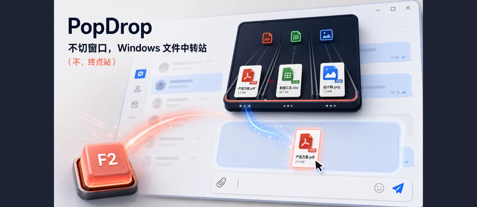 PopDrop：随时呼出，Windows 文件中转站（不，终点站） 1