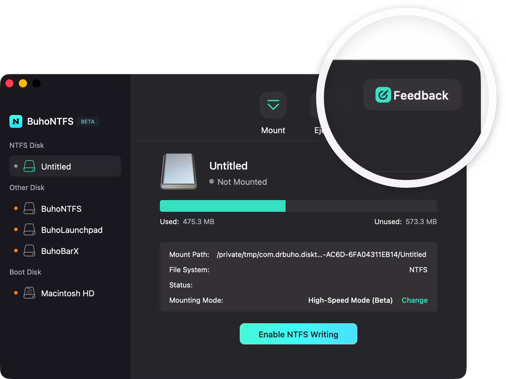 BuhoNTFS 2.0 免费公测：可能是 Mac 上最好用的 NTFS 挂载方案 3