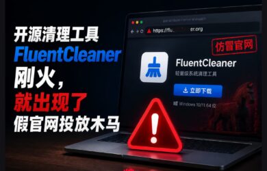 开源清理工具 FluentCleaner 刚火，就出现了假官网投放木马 1