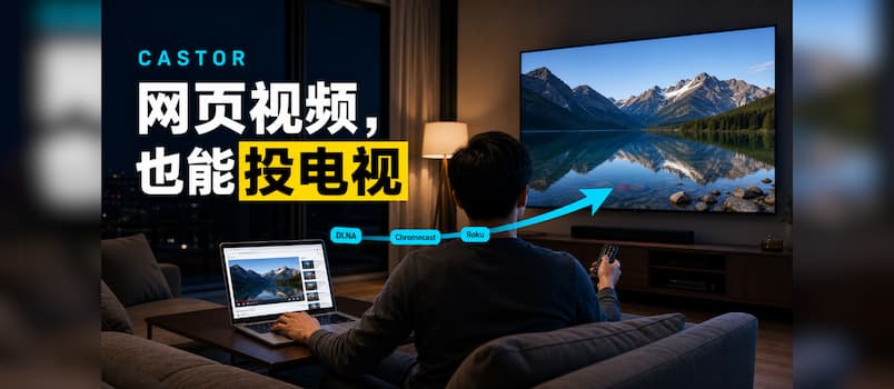 让网页视频也能投到电视上播放：Castor 1