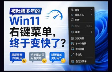 被吐槽多年的 Win11 右键菜单，终于变快了？ 9