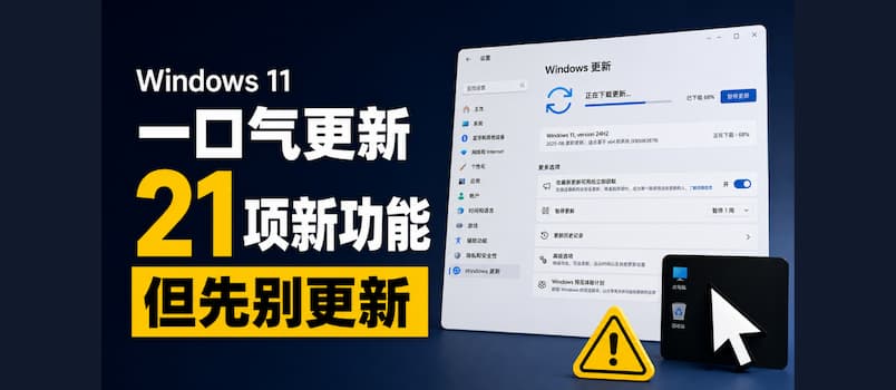 Windows 11 一口气更新21项新增功能,但一定先别着急更新 1 Windows 11 一口气更新21项新增功能,但一定先别着急更新 1
