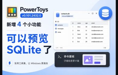 PowerToys v0.101.2432.0 新增 4 个小功能，可以预览 SQLite 了 10