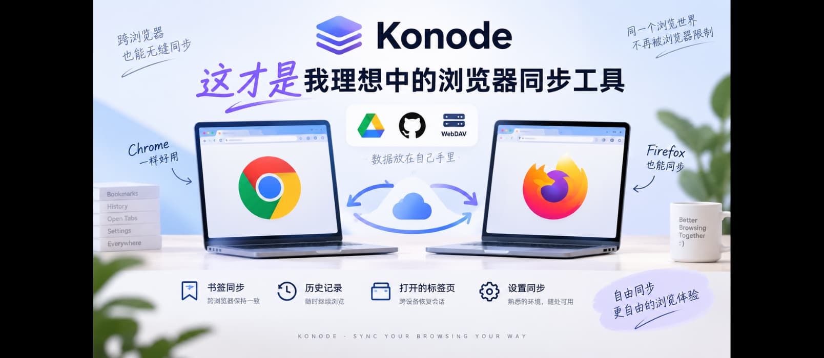 Konode – 这才是我理想中的浏览器同步工具 1 Konode – 这才是我理想中的浏览器同步工具 1