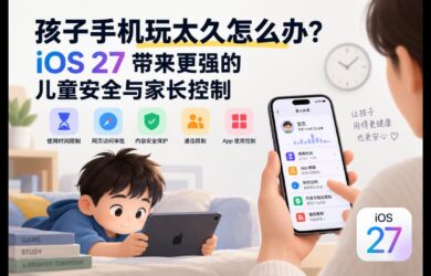 孩子手机玩太久怎么办？iOS 27 带来更强的儿童安全与家长控制 1