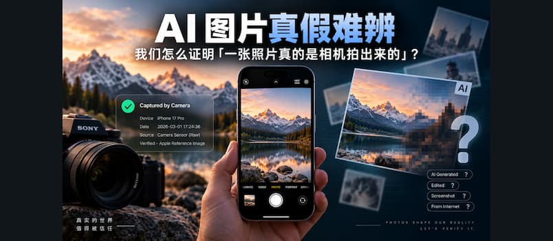 AI 图片真假难辨,我们怎么证明「一张照片真的是相机拍出来的」? 1 AI 图片真假难辨,我们怎么证明「一张照片真的是相机拍出来的」? 1