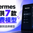 Hermes 提供 7 款免费模型，从安装到选择模型 8