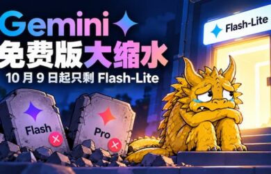 Gemini 免费版大缩水，10月9号起只剩 Flash-Lite 9