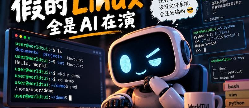 WorldTUI – 有人专门训练大模型演戏：你敲命令，它假装执行 4